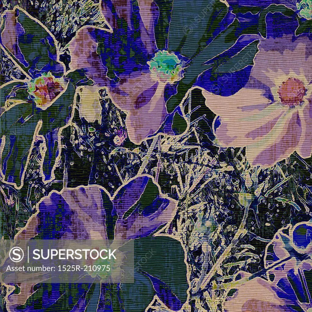 art grunge floral vintage background
