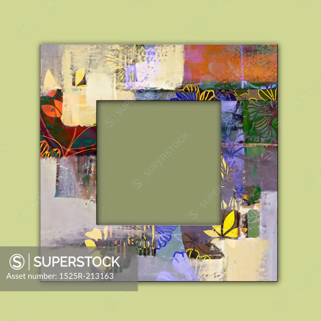 art photo frame colorful background