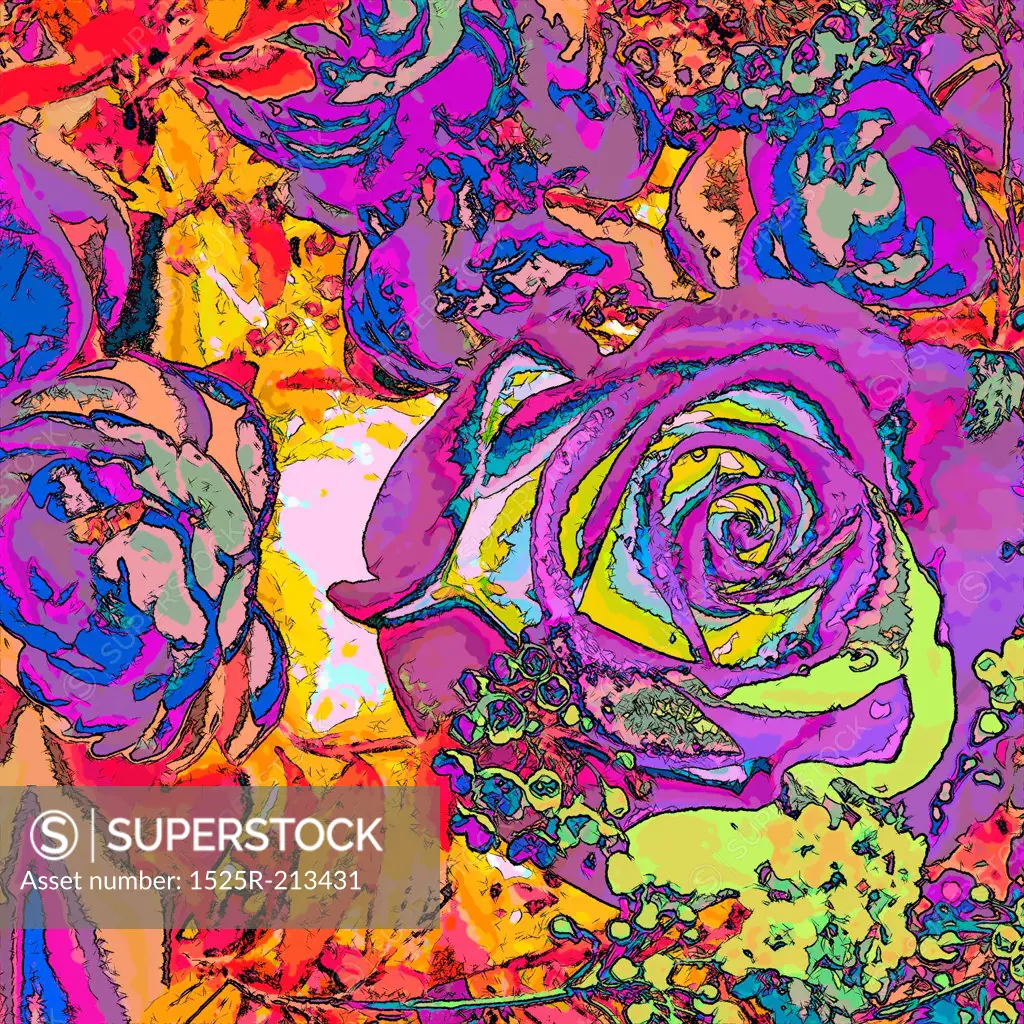 art floral grunge graphic background