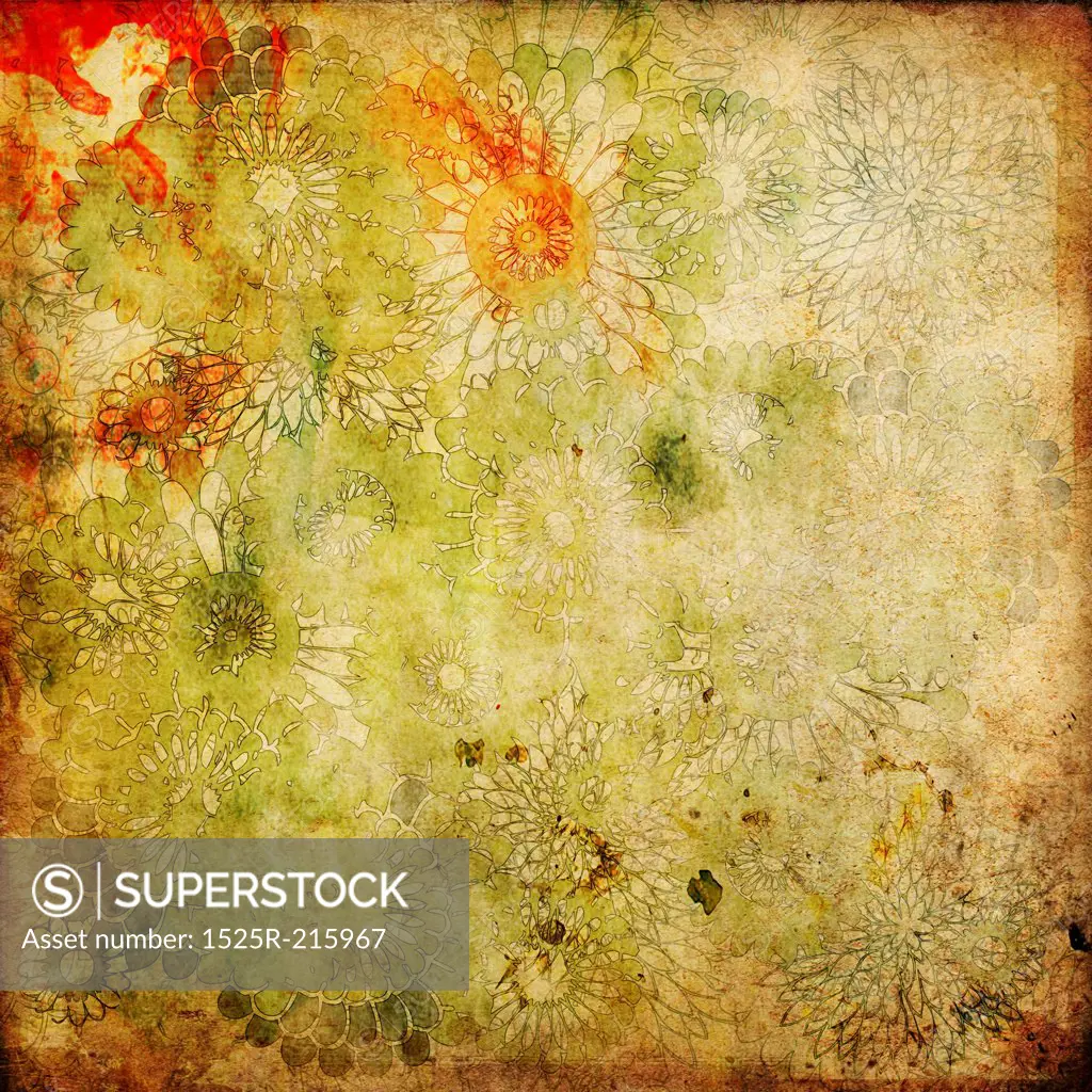 art floral drawing graphic background