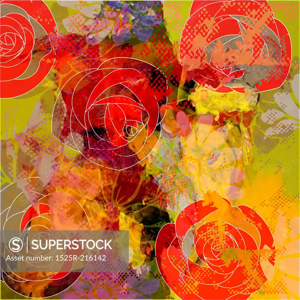 art floral grunge background