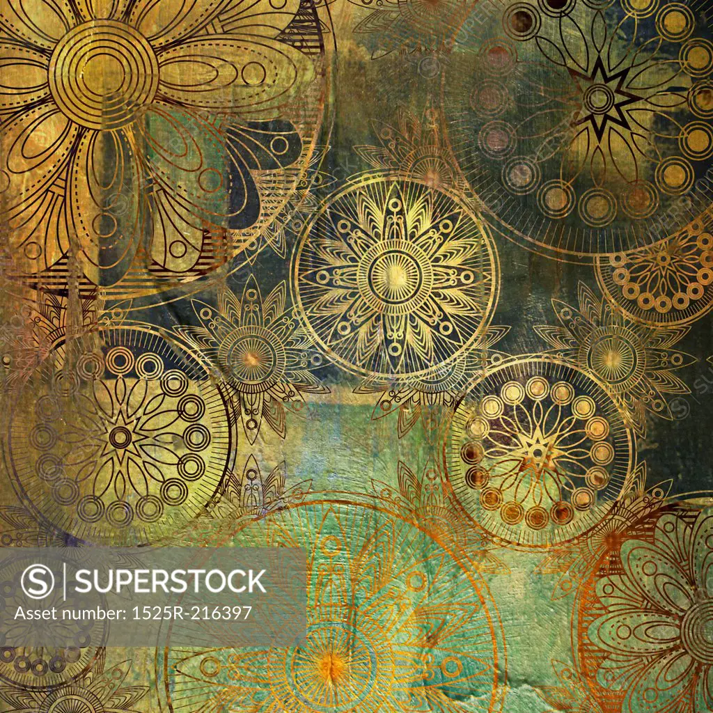 art floral grunge background pattern