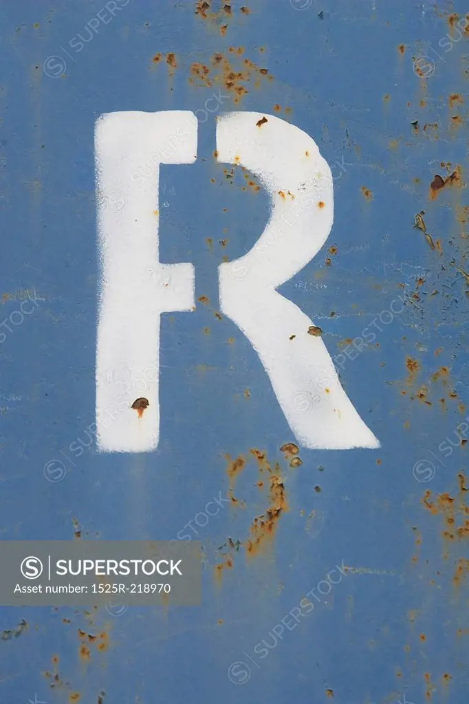 Painted letter R