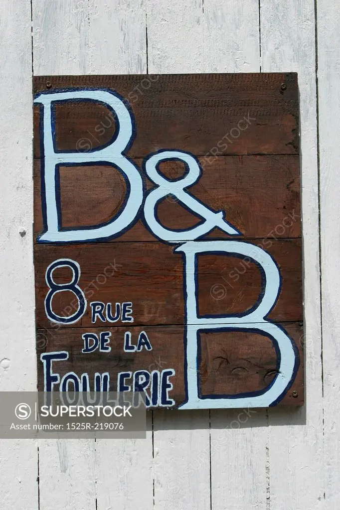 B & B sign