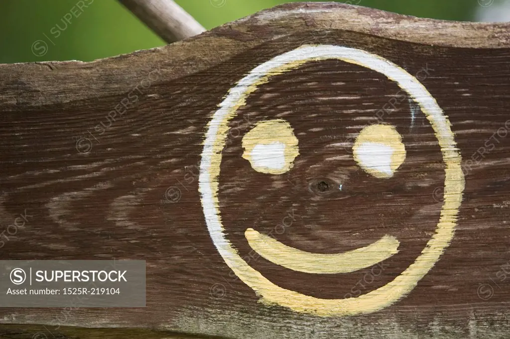 Painted smiley face