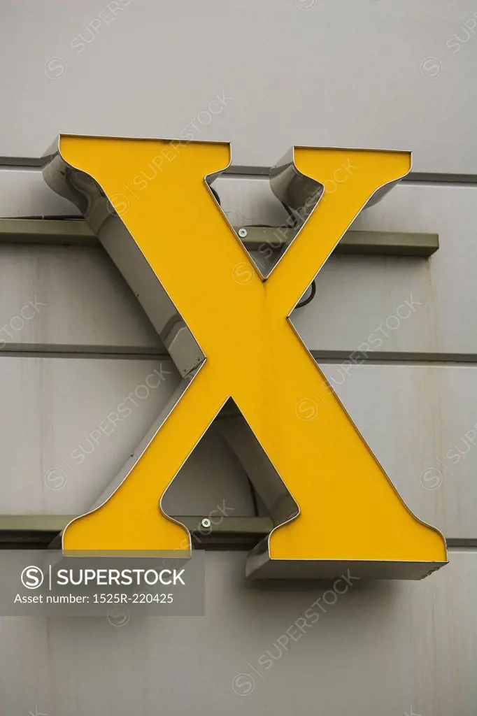 Yellow letter X