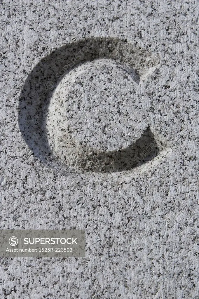 Stone letter C