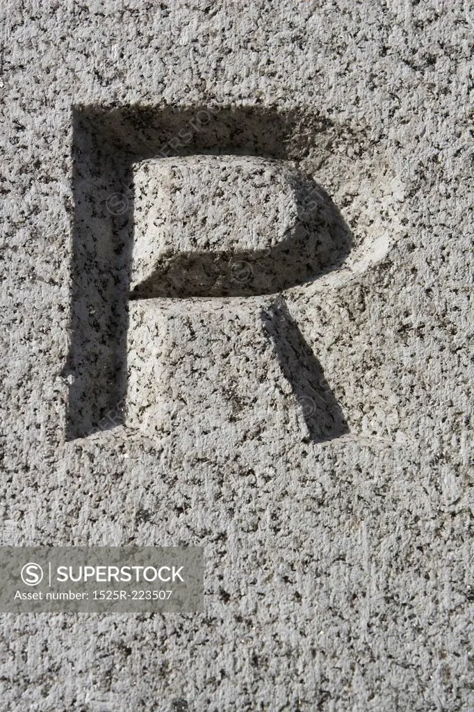 Stone letter R
