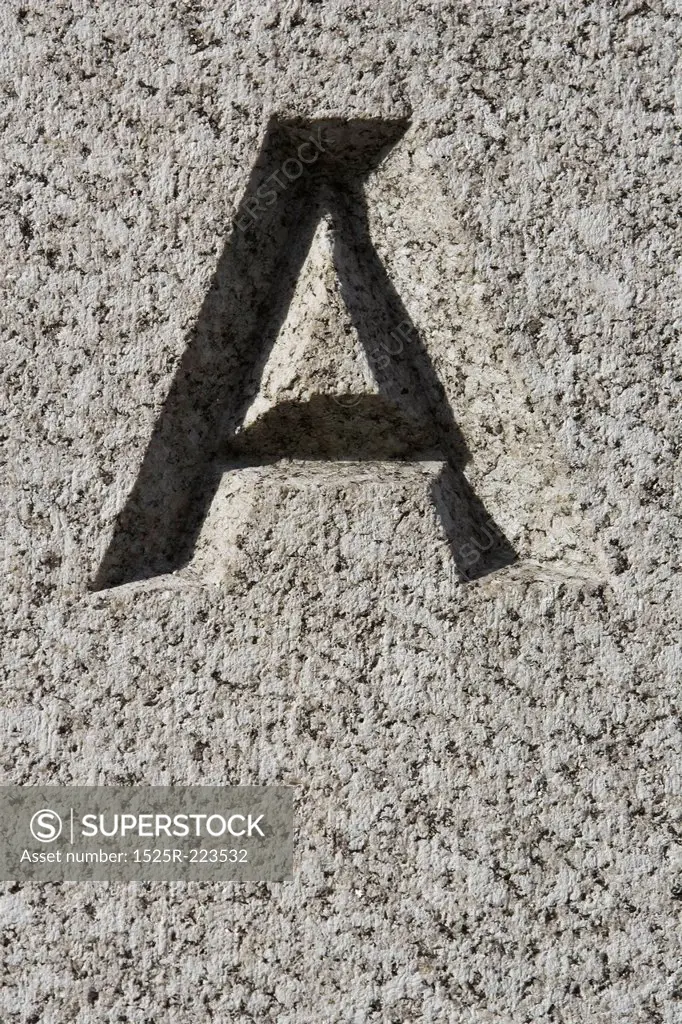 Stone letter A