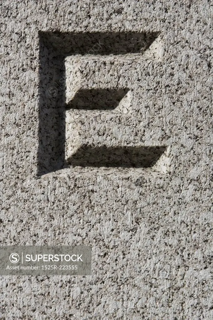 Stone letter E