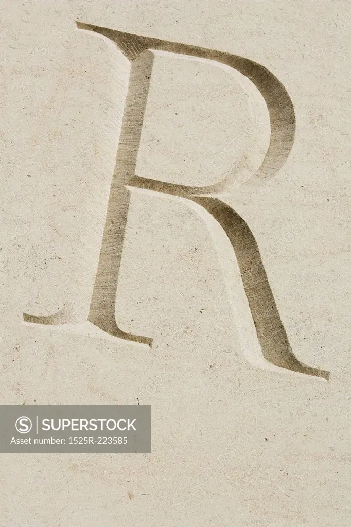 Stone letter R