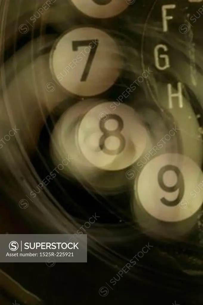Close-up of telephone dial