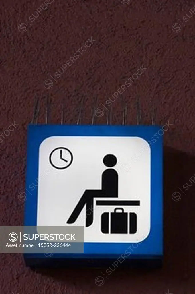 Passenger waiting room sign