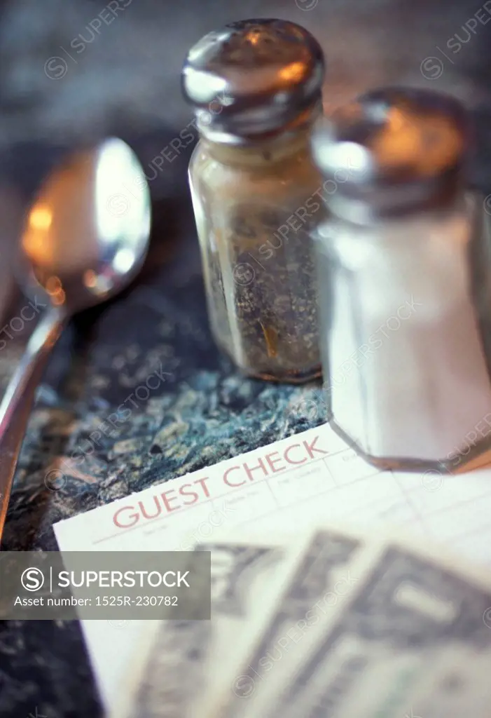 Salt and Pepper on a Diner Table