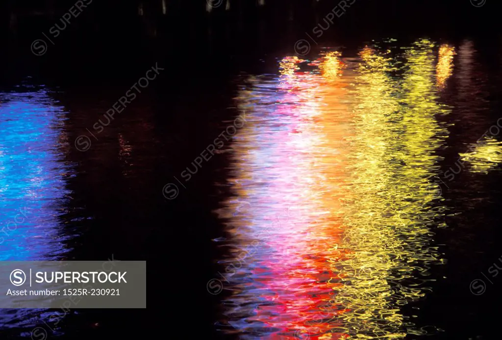 Lights Reflected on Water