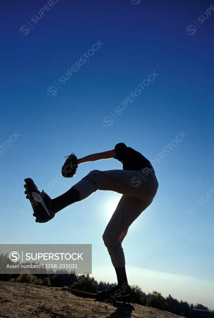 Man Throwing a Baseball