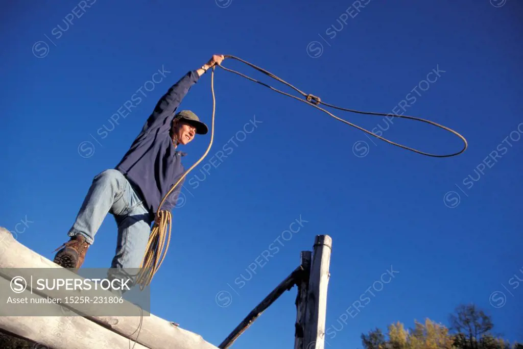 Person Swinging a Lasso
