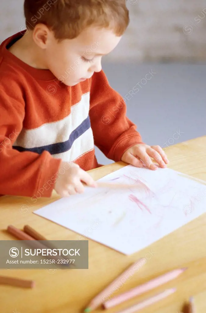 Young Boy Drawing