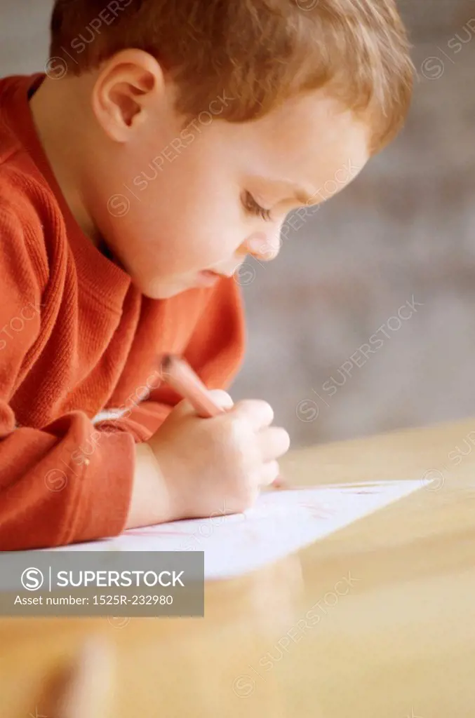 Young Boy Drawing
