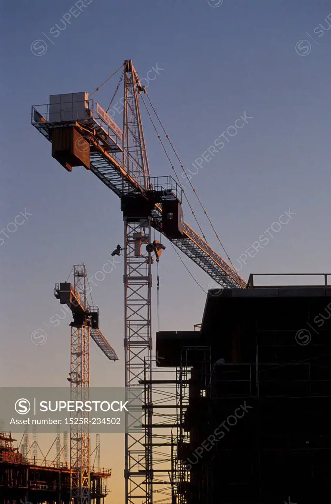 Cranes at a Construction Site