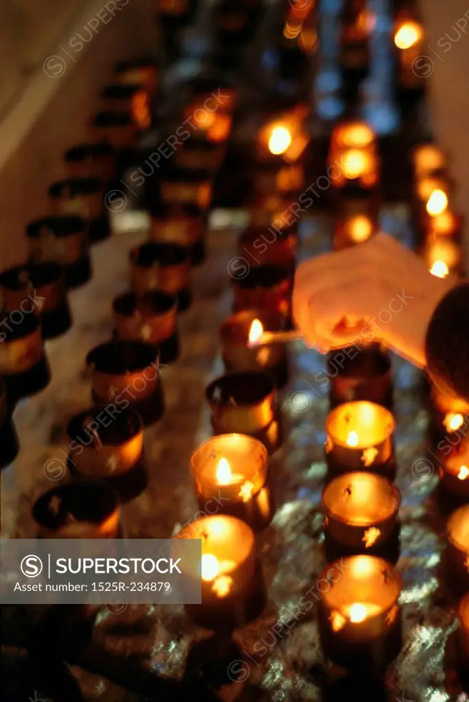 Lighting Prayer Candles