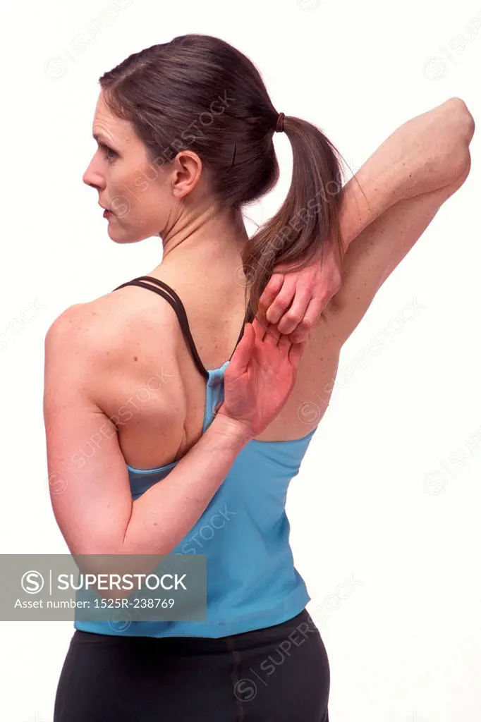 Caucasian Woman Stretching