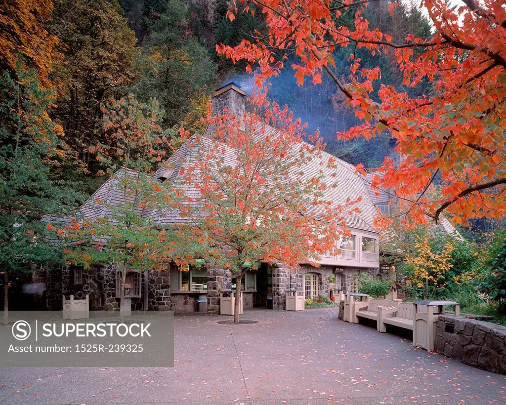 Multnomah Falls Lodge in Autumn