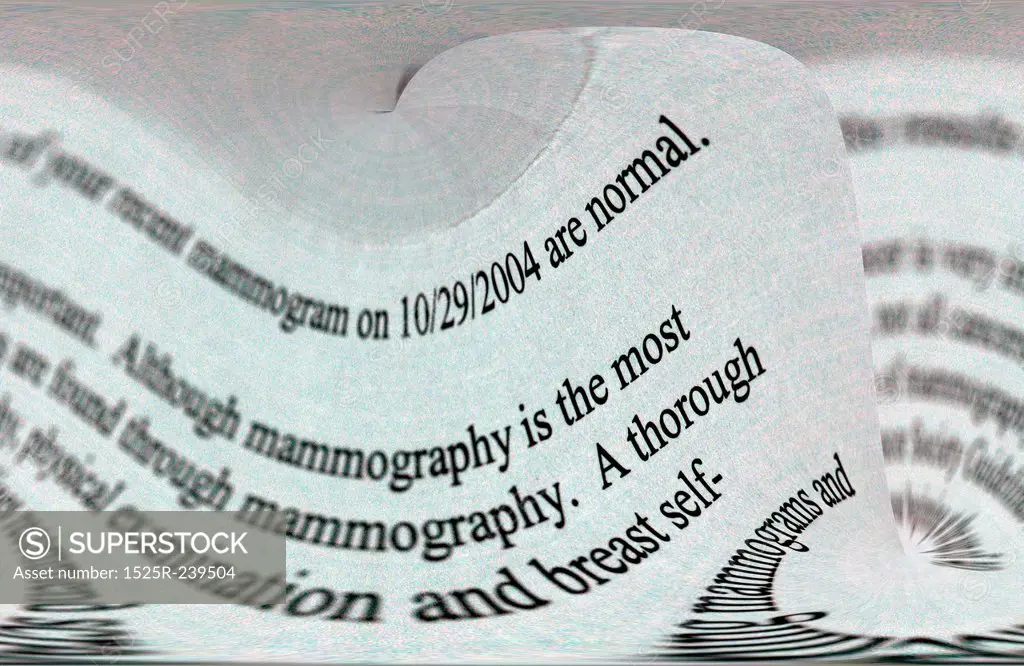 Distorted Notice of Normal Mammogram