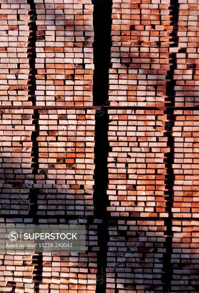 Stacks of finished lumber
