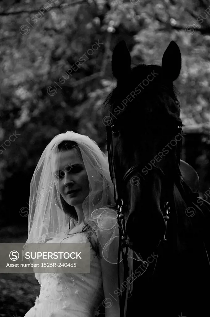 Bride on a horse
