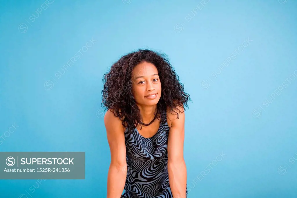Young African American Woman Leaning Forward