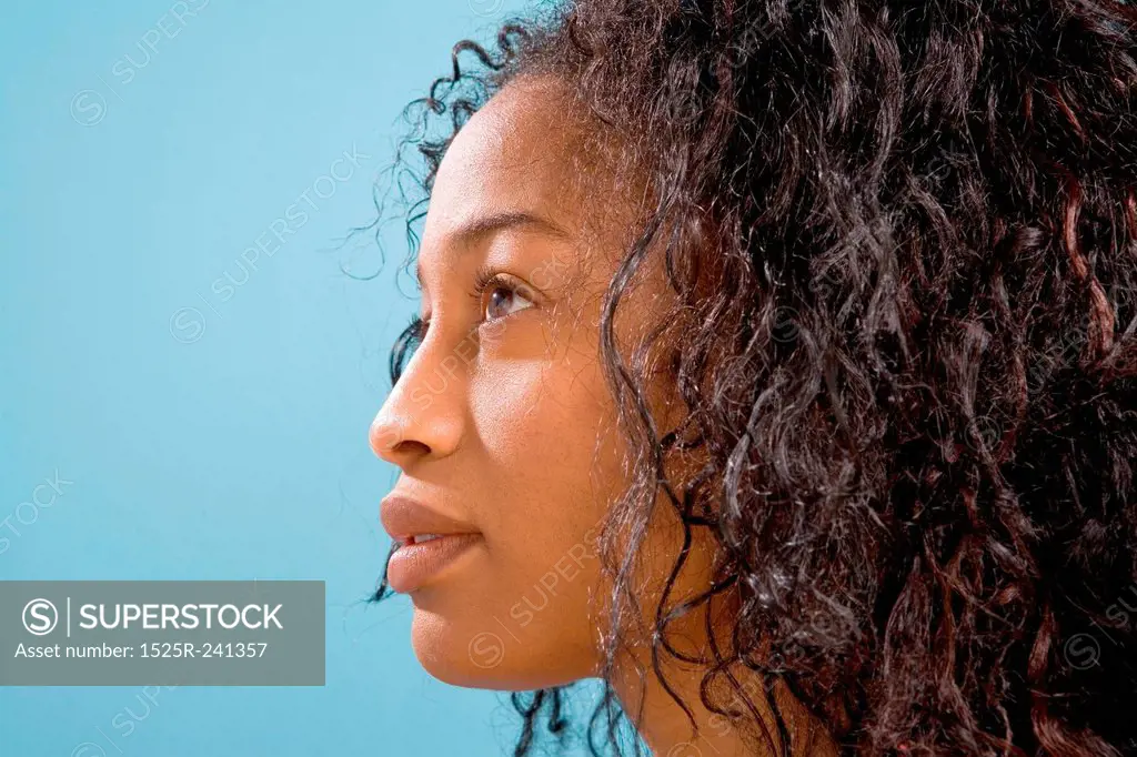 Young African American Woman in Profile