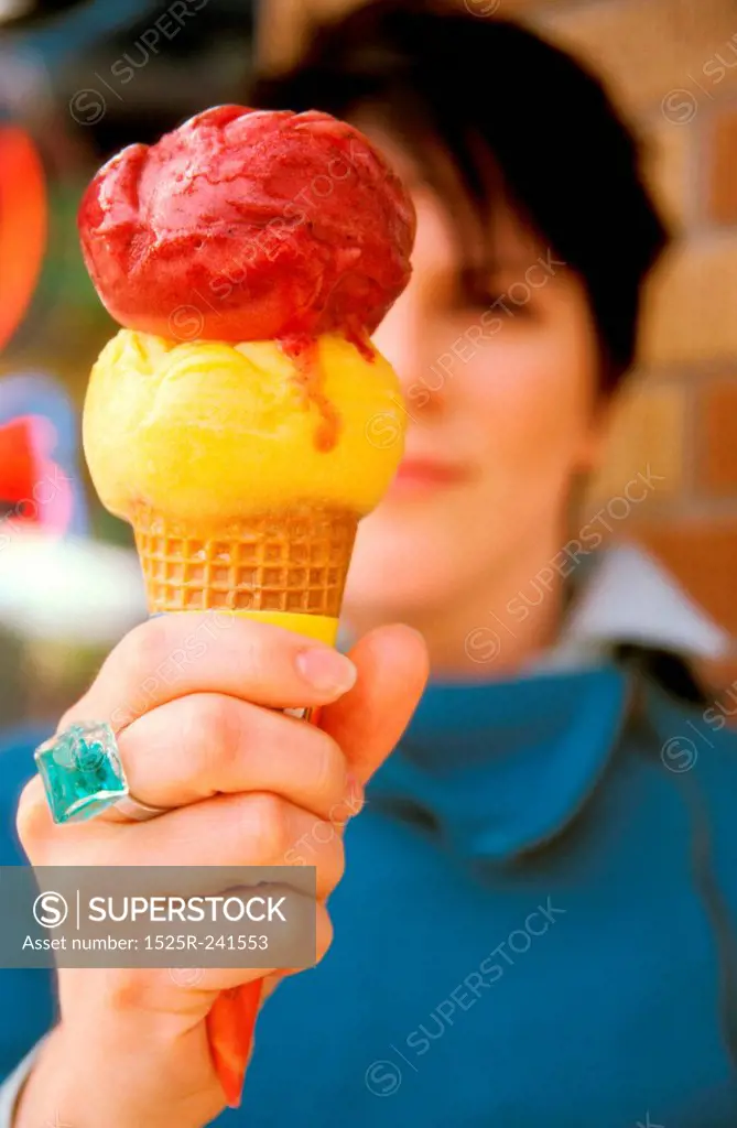 Woman with Two Scoops of Sorbet