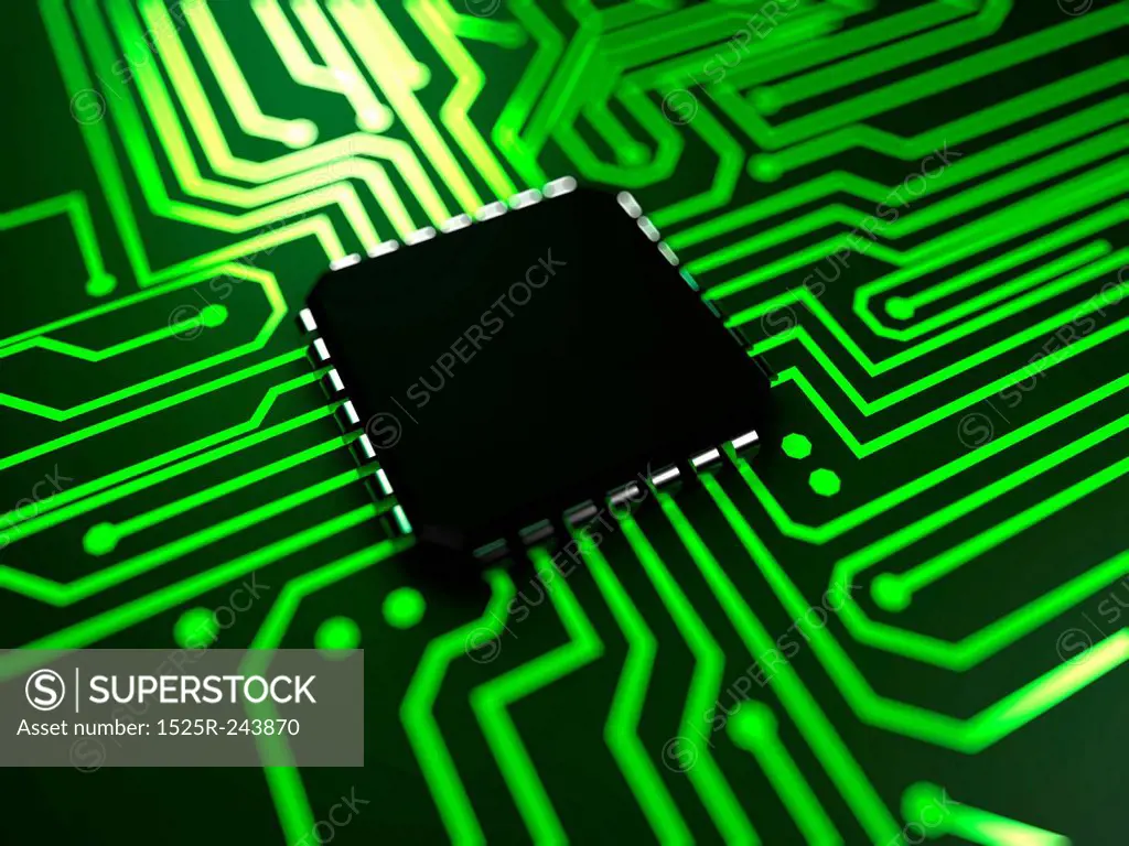 3d rendered abstract illustration of a cpu