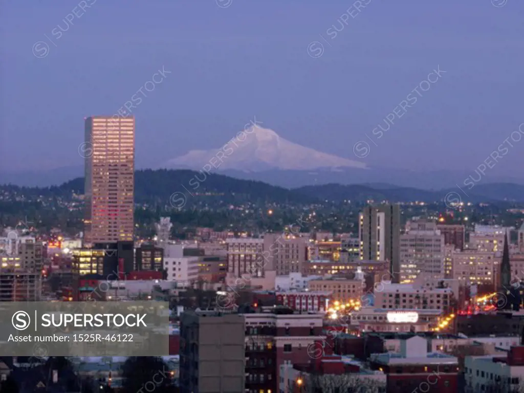 Mount Hood and Portland Oregon