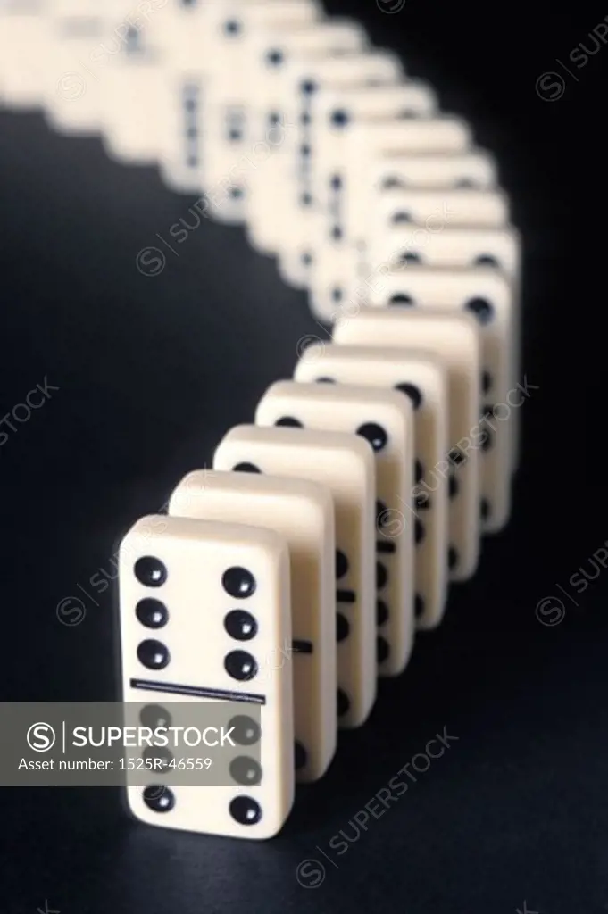 Dominoes Lined Up