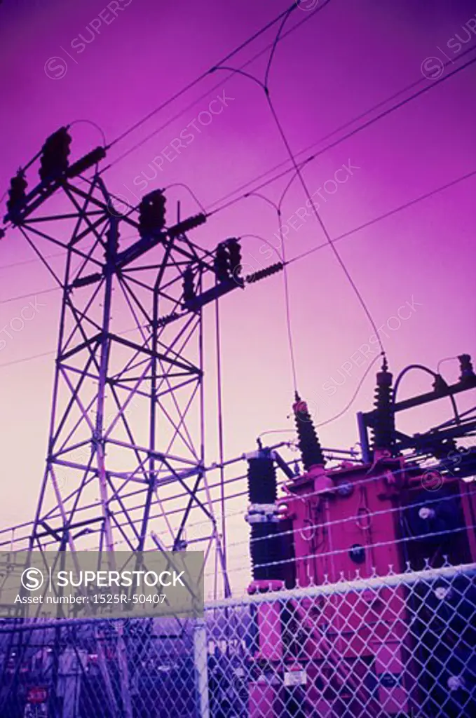 Power Plant Tower and Transformers