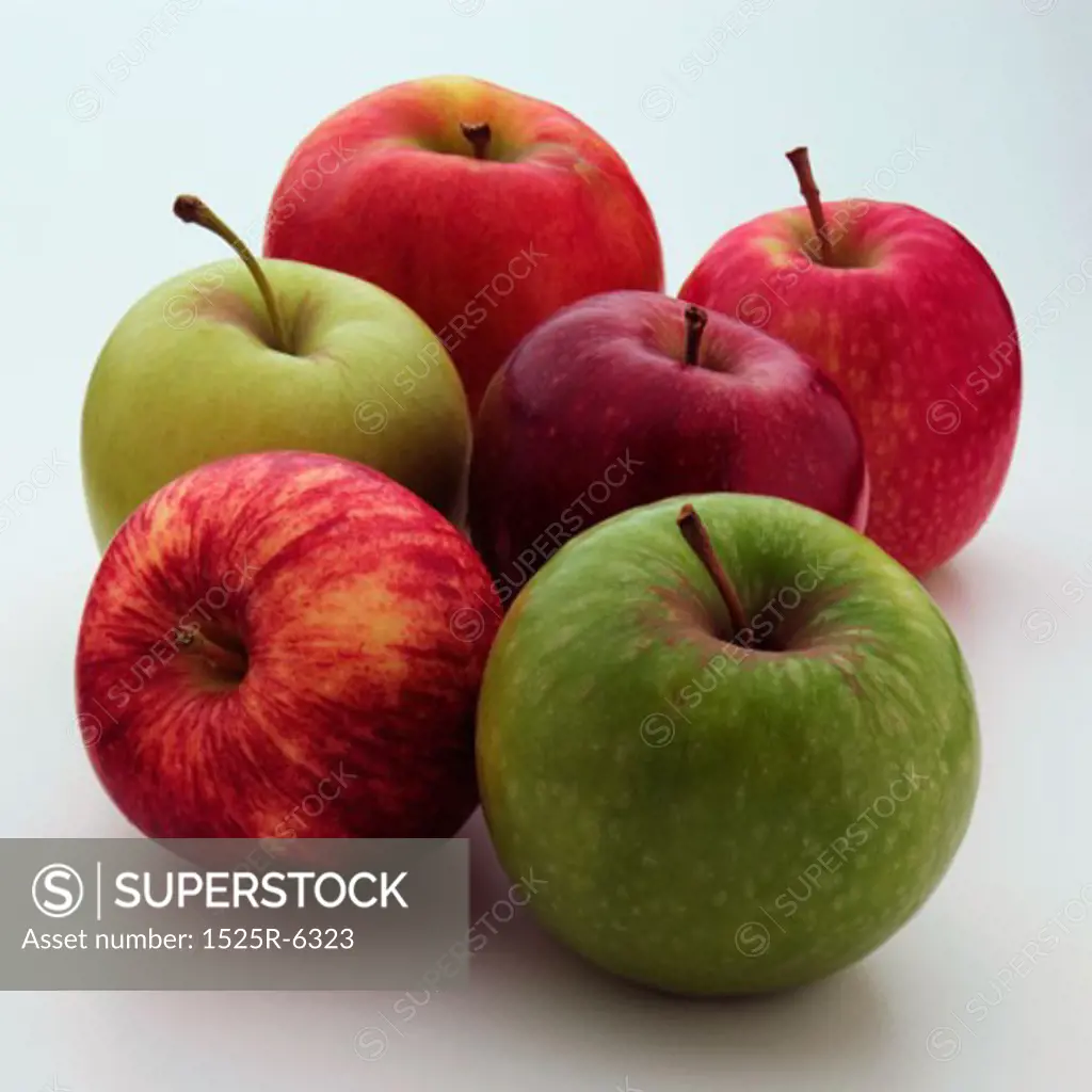 Close-up of assorted apples