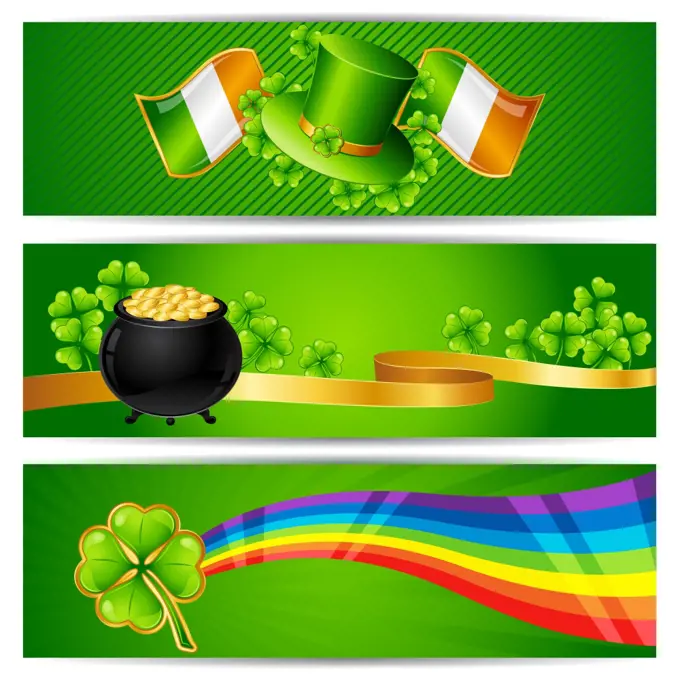 Banners for Saint Patrick&#39;s day.