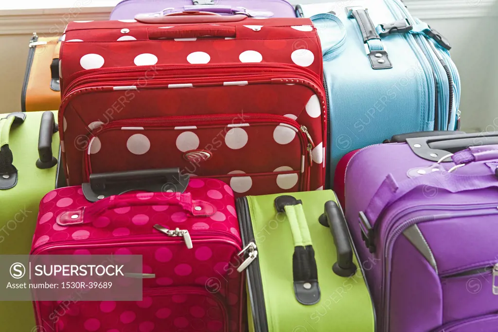Assorted colorful suitcases