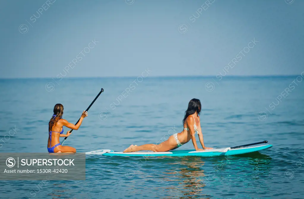 Women on paddle boards