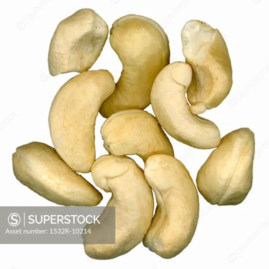 Several cashew kernels