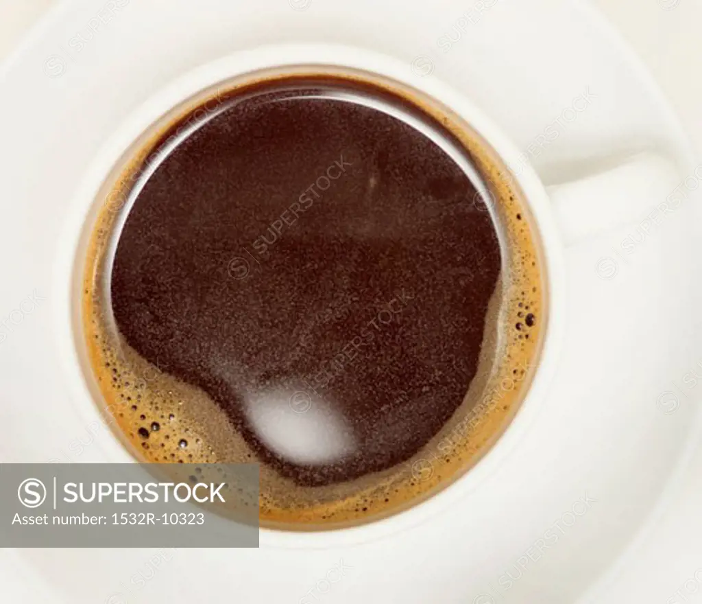 A cup of freshly-made, black coffee