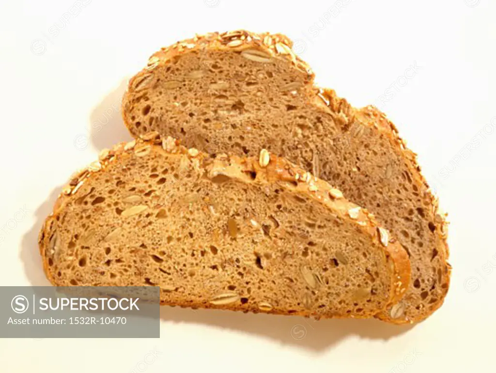 Two slices of wholemeal bread