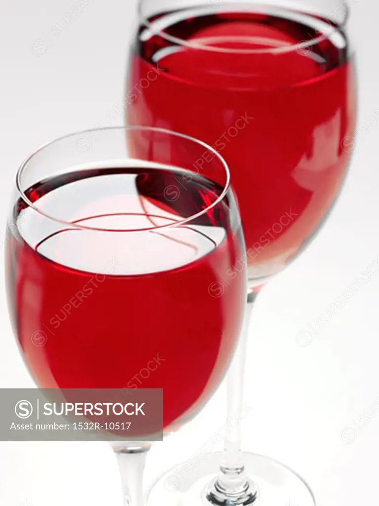 Two glasses of red wine
