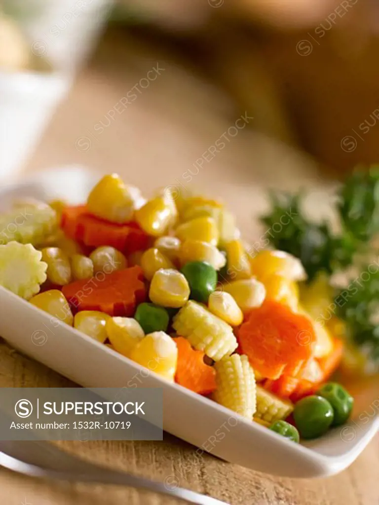 Mixed vegetables as an accompaniment