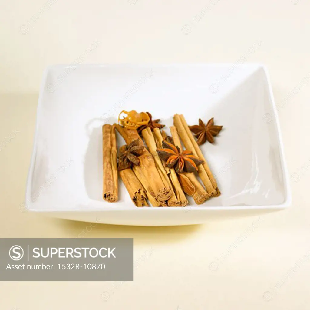 Assorted dried spices in bowl