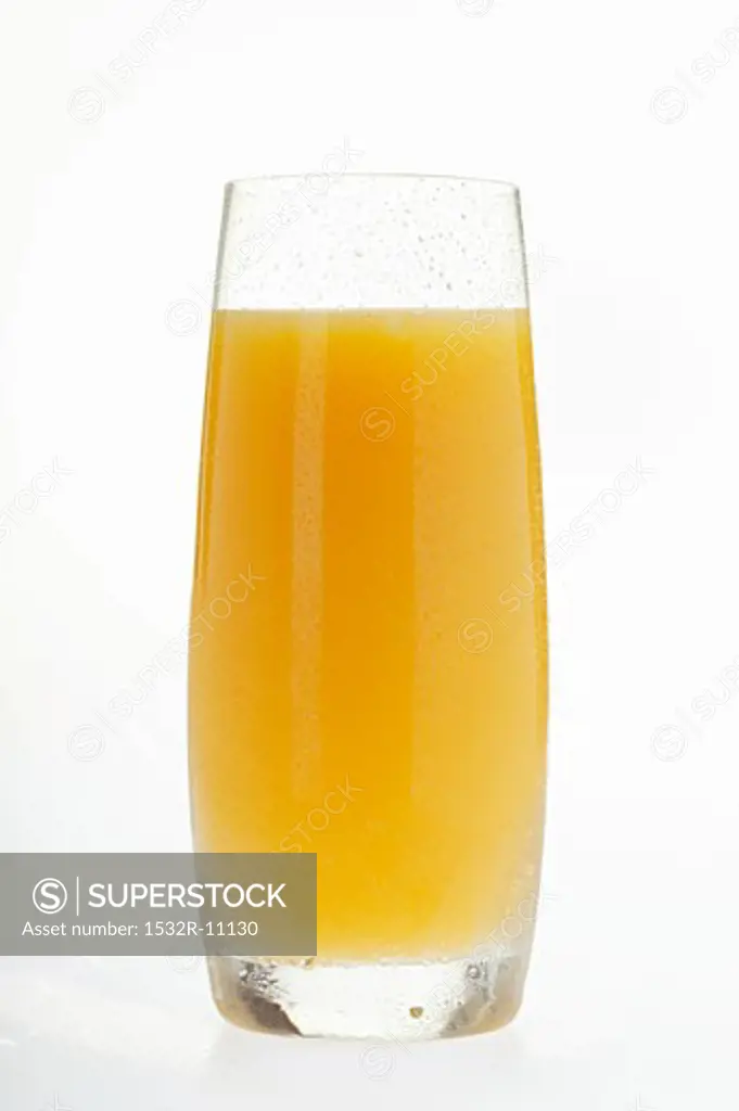 Orange juice in tall glass