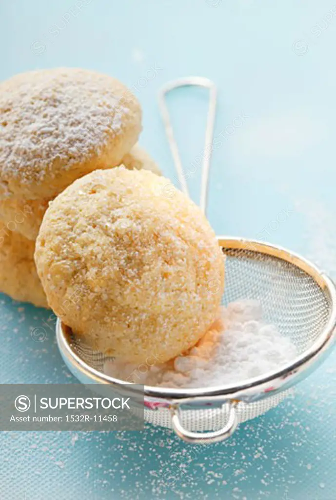 Sponge biscuits with icing sugar (2)