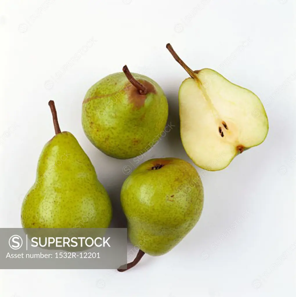 Half and whole pears